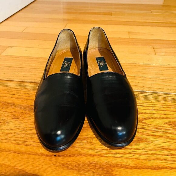 Zelli Men\'s Leather Black Loafers Flat Oxford Sz 9.5 M, Hand Crafted In Italy.